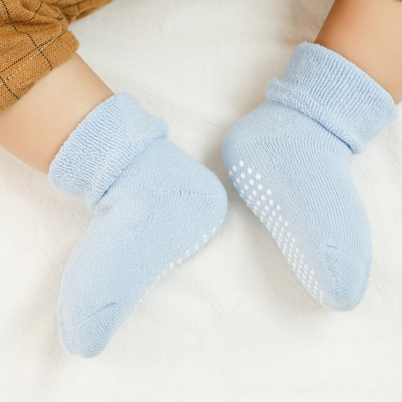 6 쌍 유아를위한 두꺼운 양털 어린이 양말 0-5 세  - Unisex Baby Socks Non Slip 리뷰 및 가격