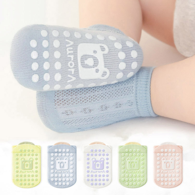 5 쌍 어린이 미끄럼 방지 양말 귀여운 만화 곰 패턴  - Unisex Baby Socks Non Slip 리뷰 및 가격