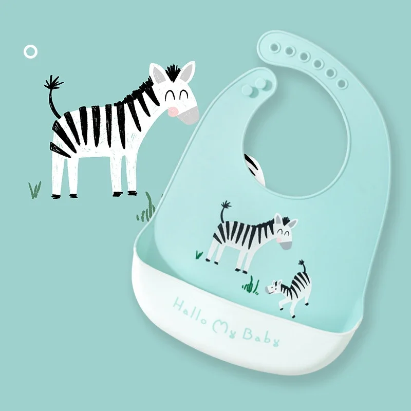 방수 기능이 있는 아기 턱받이, 귀여운 만화 동물 그림 - Waterproof Baby Bibs Silicone 리뷰 및 가격