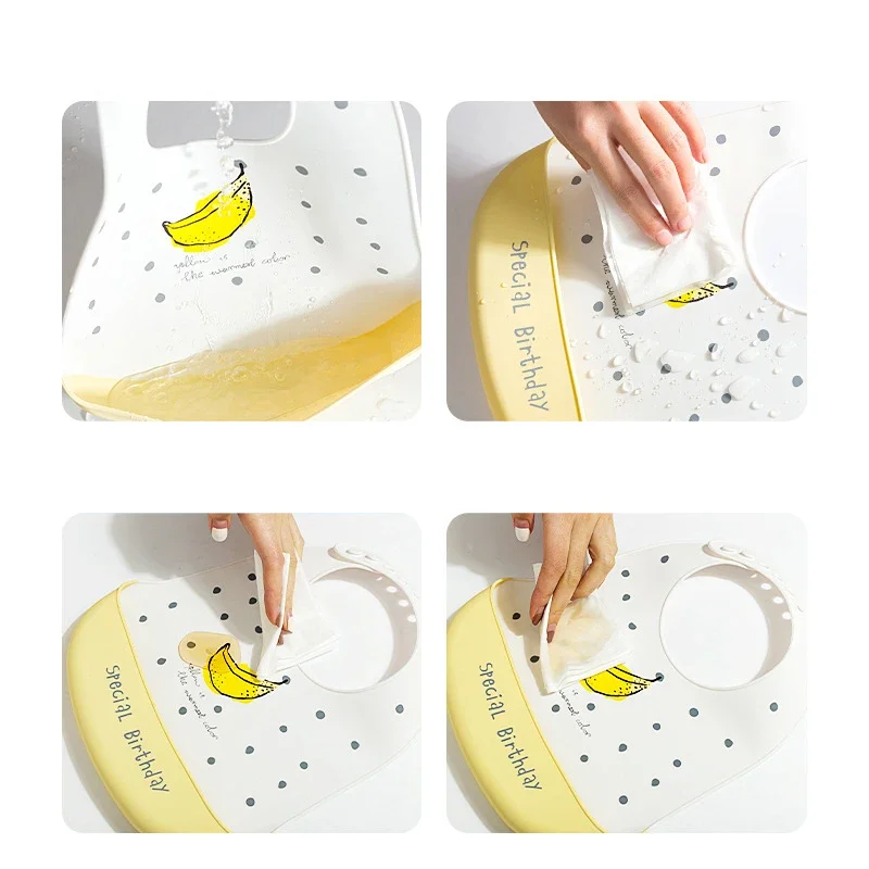 방수 기능이 있는 아기 턱받이, 귀여운 만화 동물 그림 - Waterproof Baby Bibs Silicone 리뷰 및 가격